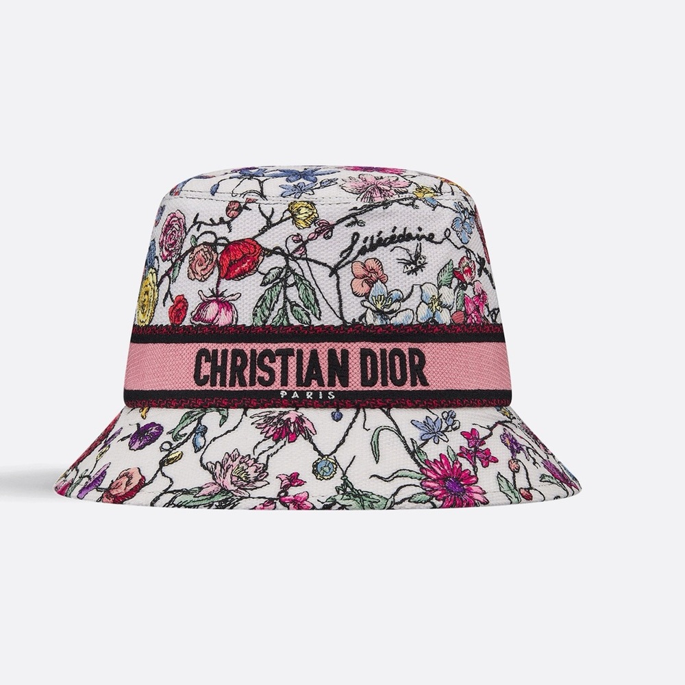 NWT Dior D-Bobby Florilegio Small Brim Bucket Hat Size 59 - Picture 2 of 11